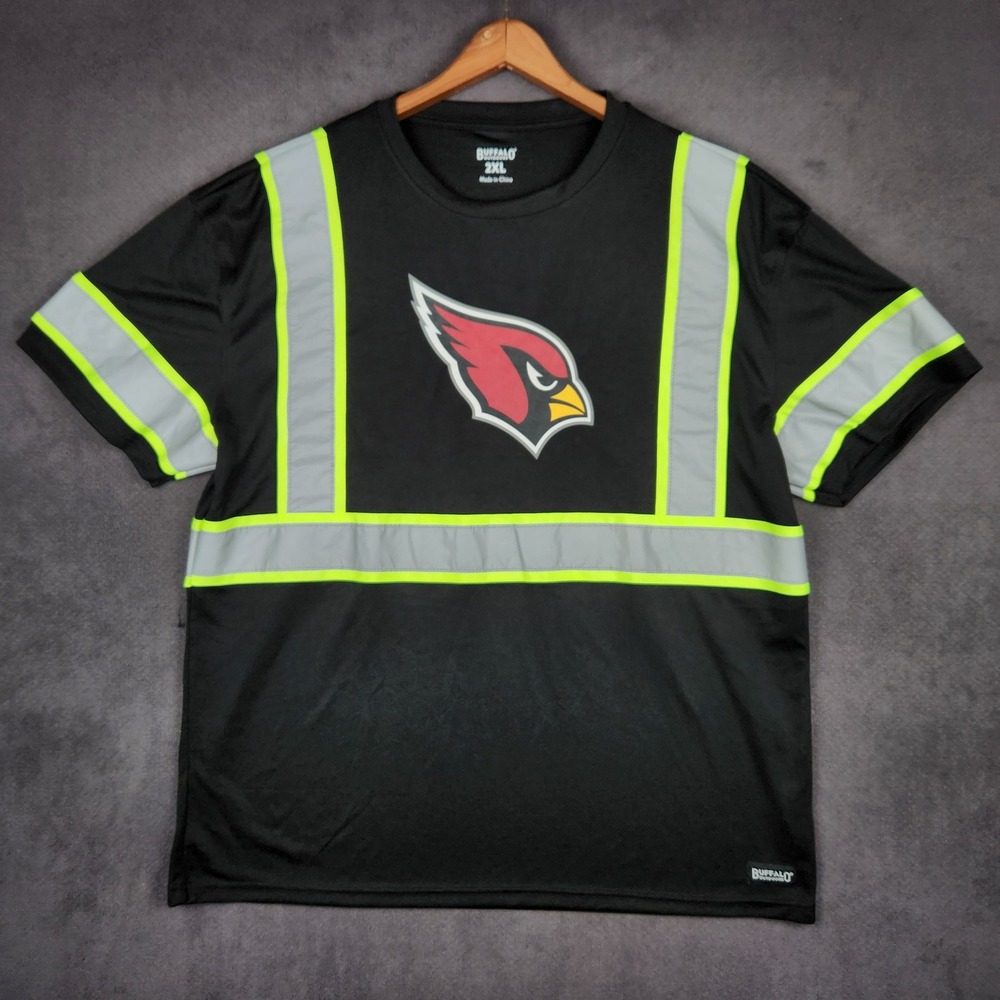 Arizona Cardinals Safety Shirt Mens 2XL Black Reflective Buffalo Outdoors Hi-Vis
